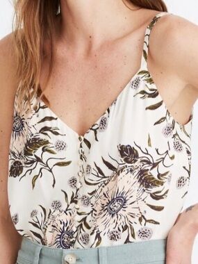 Madewell Button-Down Cami in Painted Blooms Size 2